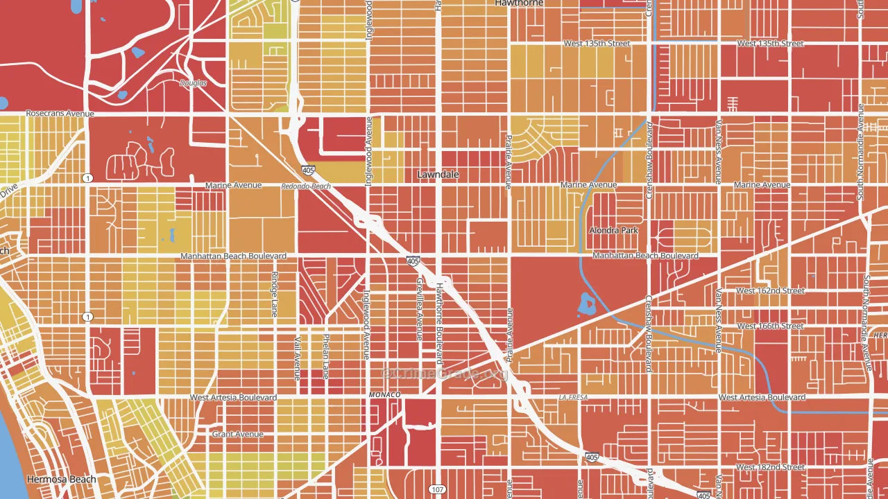 90260, CA Map of Vehicle Theft Rates