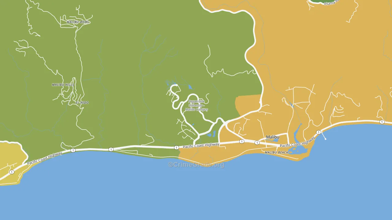 90263, CA Map of Vehicle Theft Rates