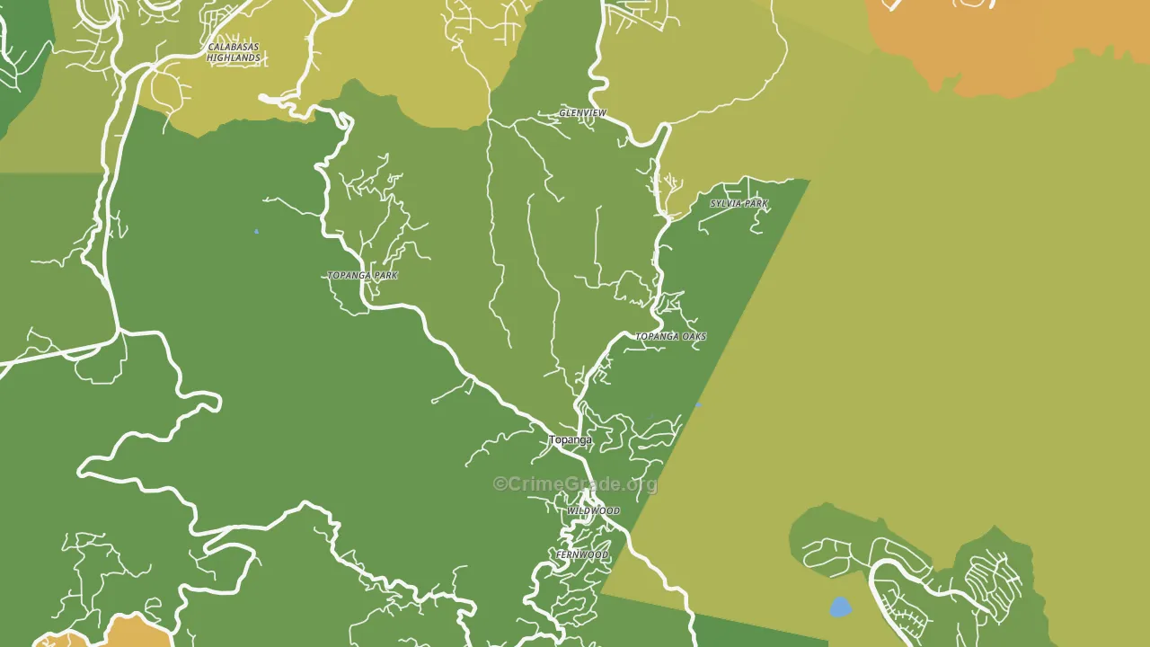 90290, CA Map of Vehicle Theft Rates