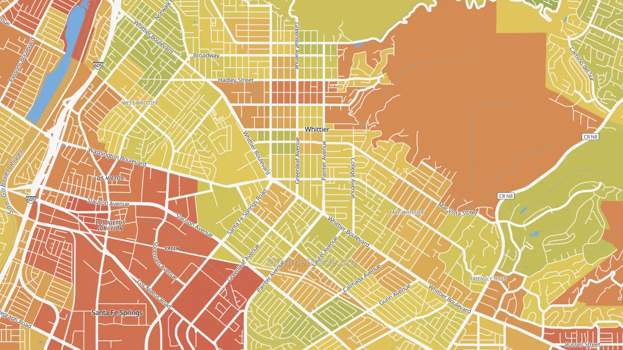 90602, CA Map of Vehicle Theft Rates