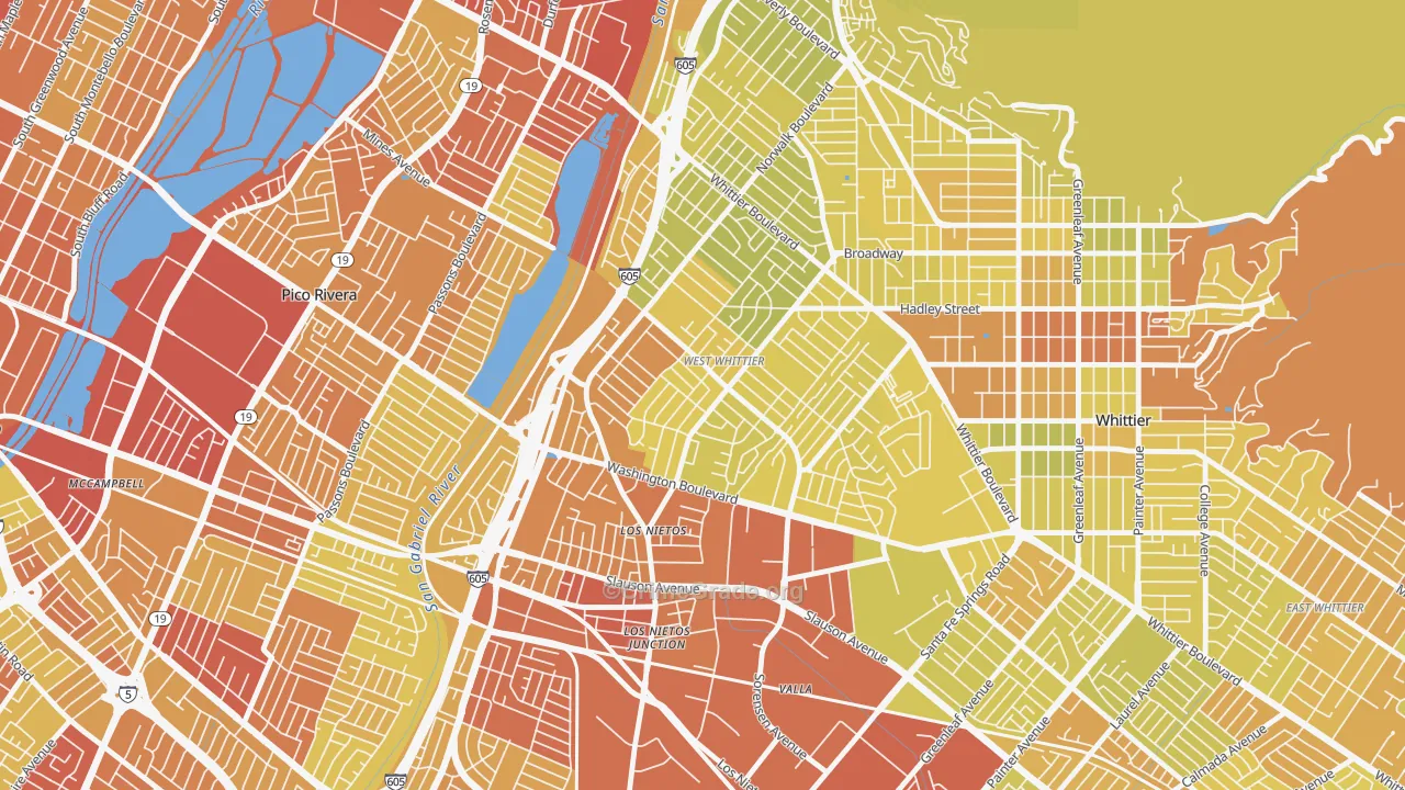 90606, CA Map of Vehicle Theft Rates