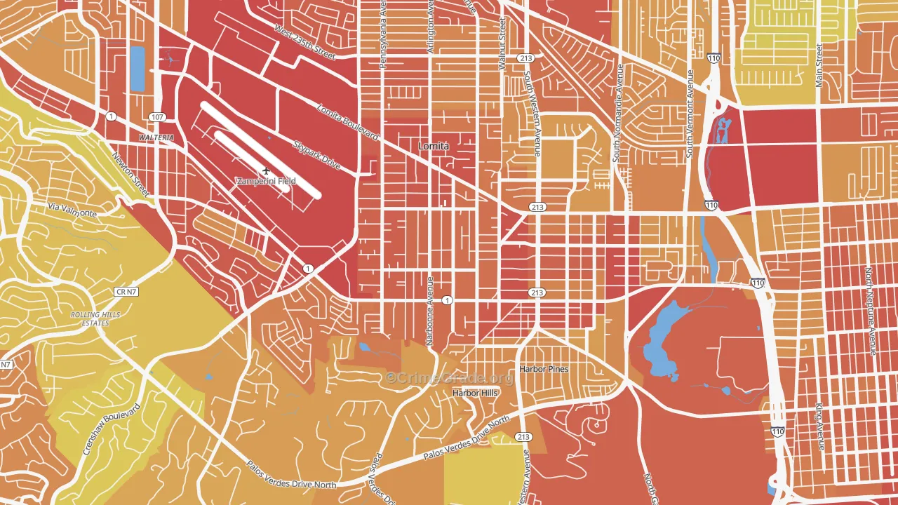 90717, CA Map of Vehicle Theft Rates