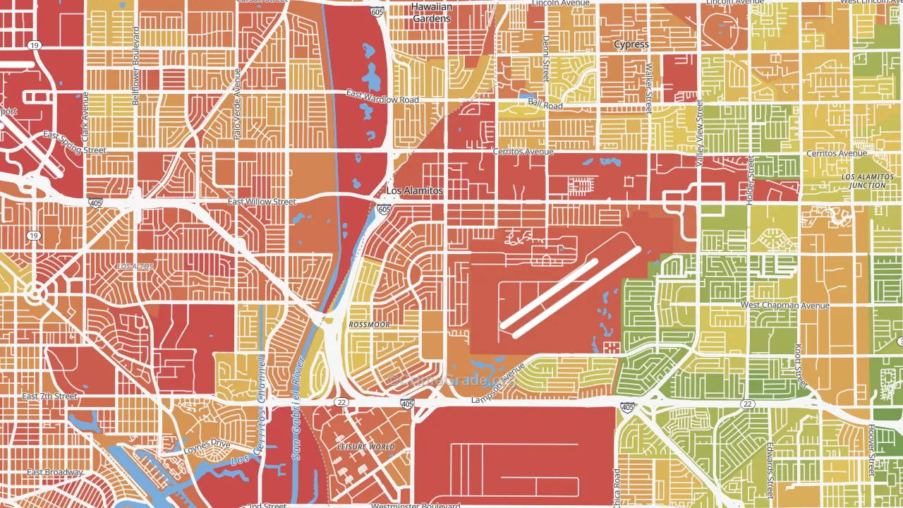 90720, CA Map of Vehicle Theft Rates