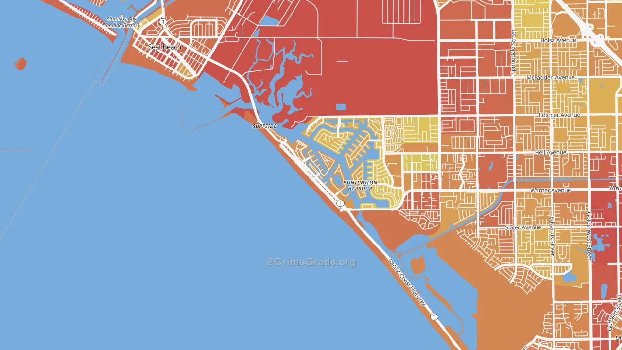 90742, CA Map of Vehicle Theft Rates