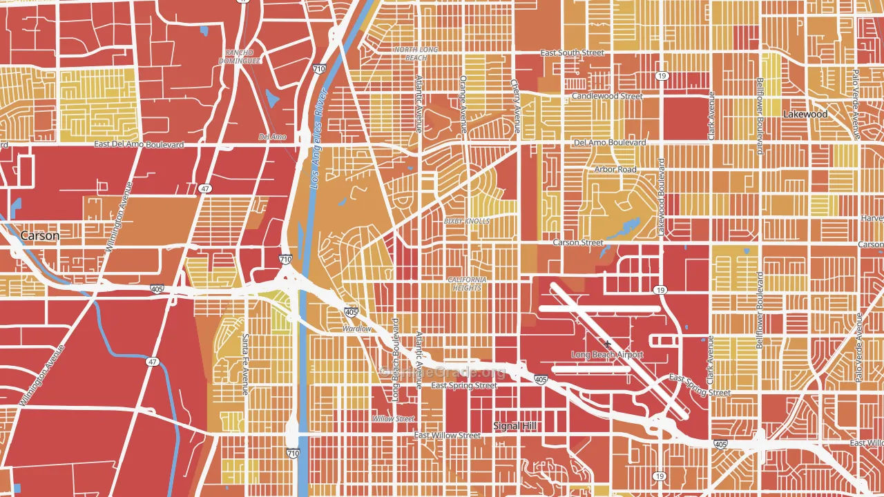 90807, CA Map of Vehicle Theft Rates