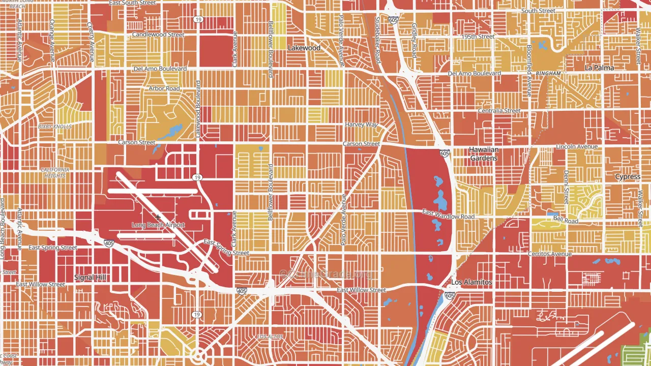 90808, CA Map of Vehicle Theft Rates