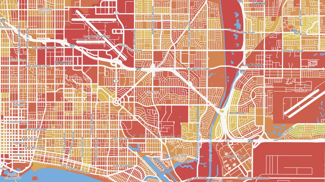 90815, CA Map of Vehicle Theft Rates