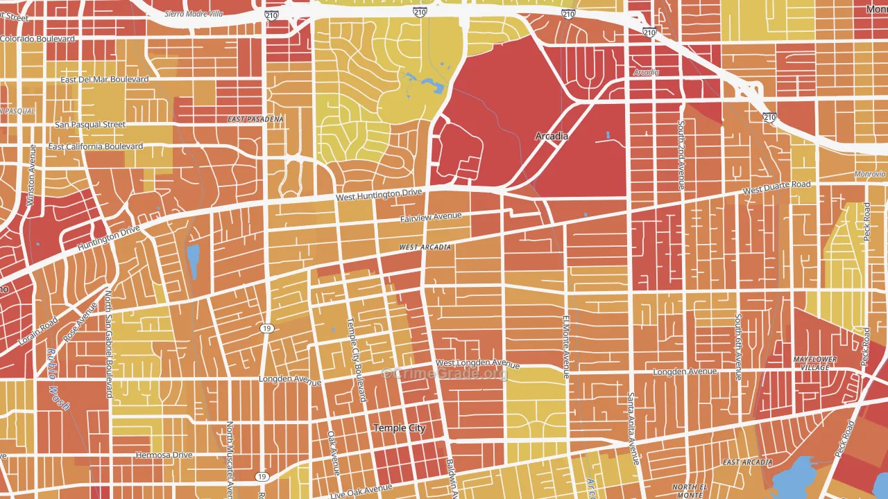 91007, CA Map of Vehicle Theft Rates