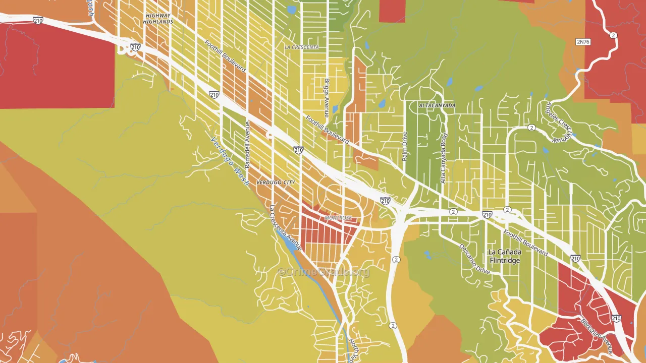 91020, CA Map of Vehicle Theft Rates