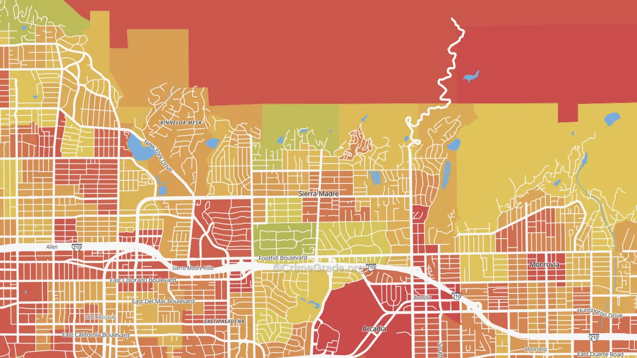 91024, CA Map of Vehicle Theft Rates