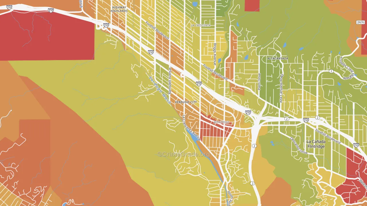 91046, CA Map of Vehicle Theft Rates