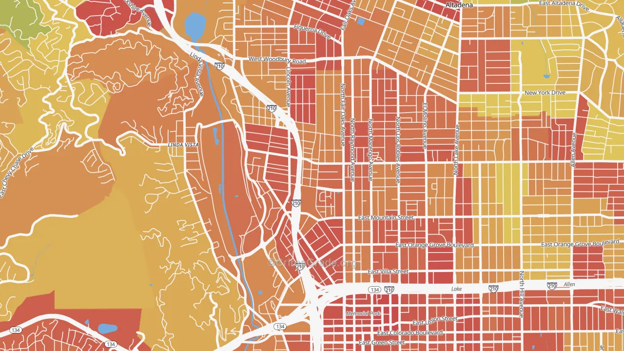 91103, CA Map of Vehicle Theft Rates