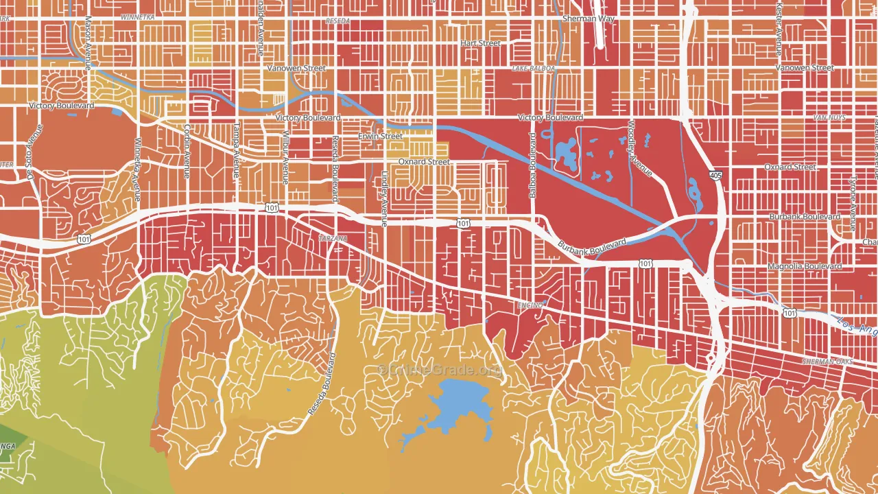 91316, CA Map of Vehicle Theft Rates