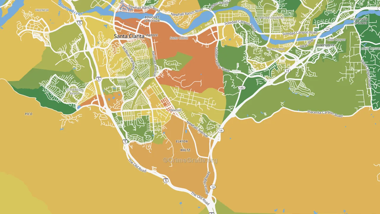 91321, CA Map of Vehicle Theft Rates