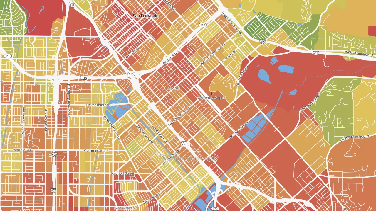 91331, CA Map of Vehicle Theft Rates