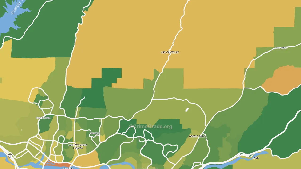 91390, CA Map of Vehicle Theft Rates