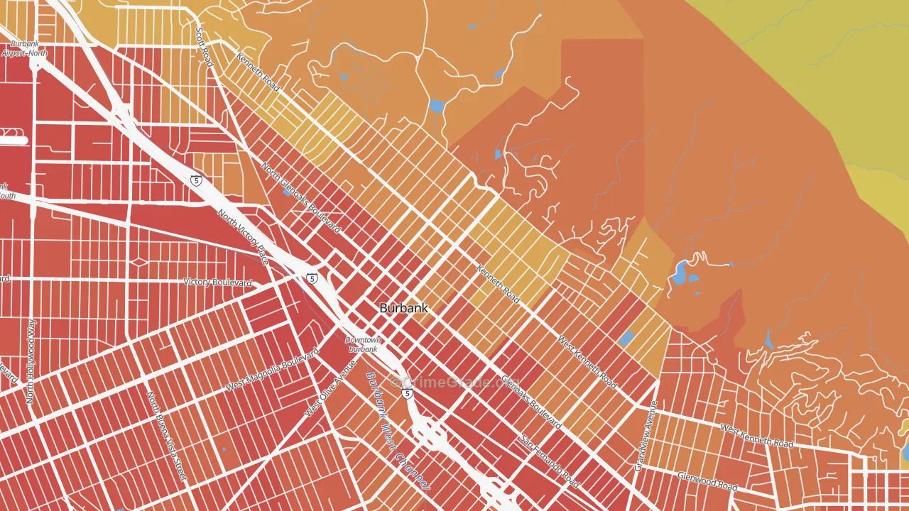 91501, CA Map of Vehicle Theft Rates