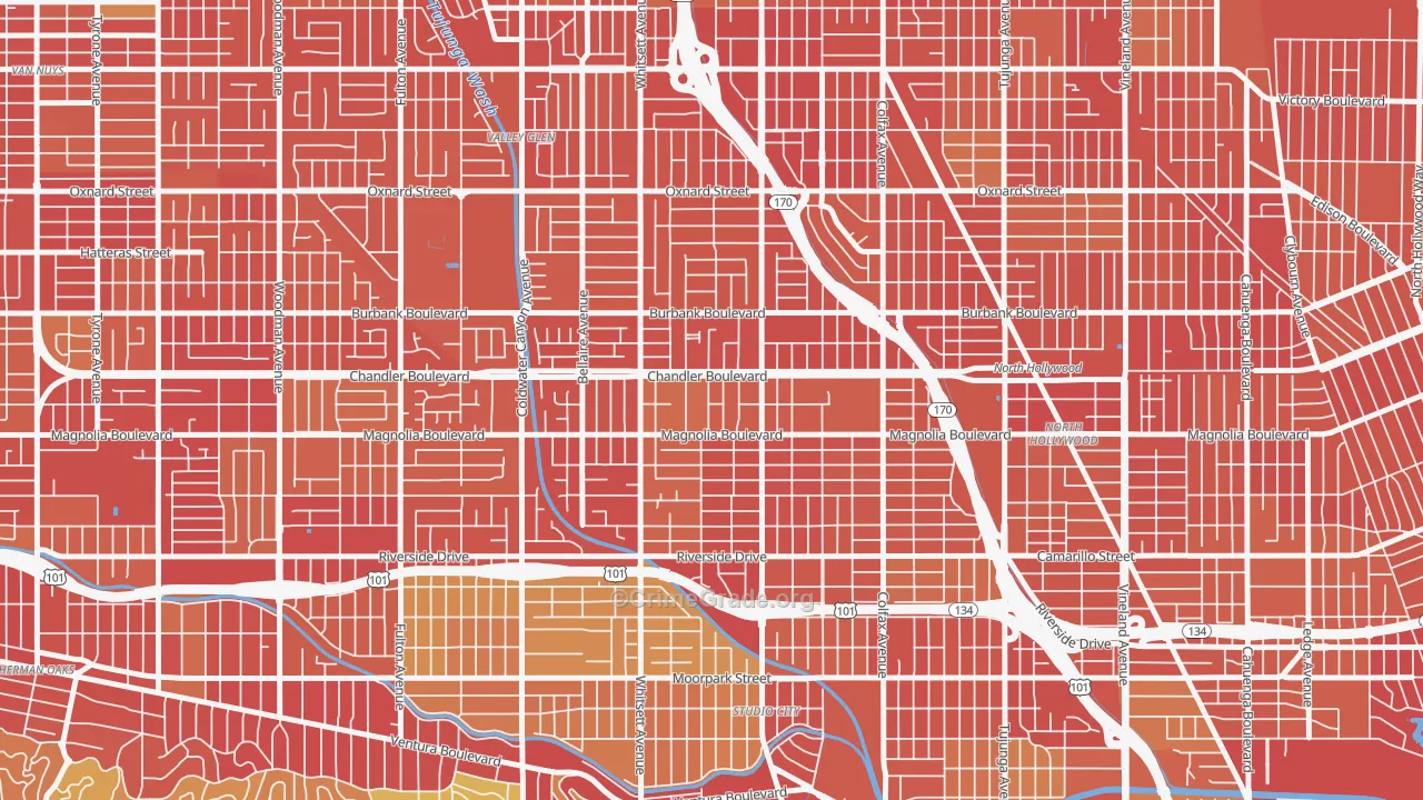 91607, CA Map of Vehicle Theft Rates