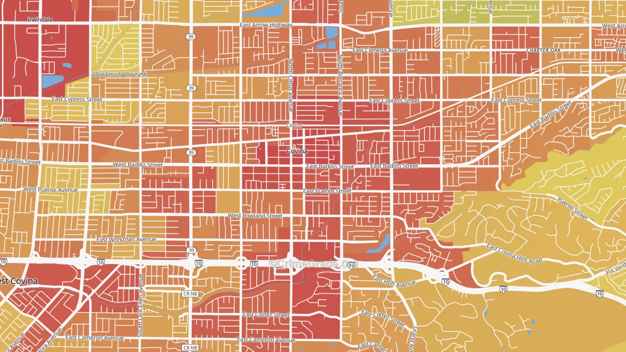 91723, CA Map of Vehicle Theft Rates