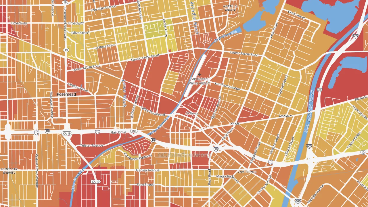 91731, CA Map of Vehicle Theft Rates