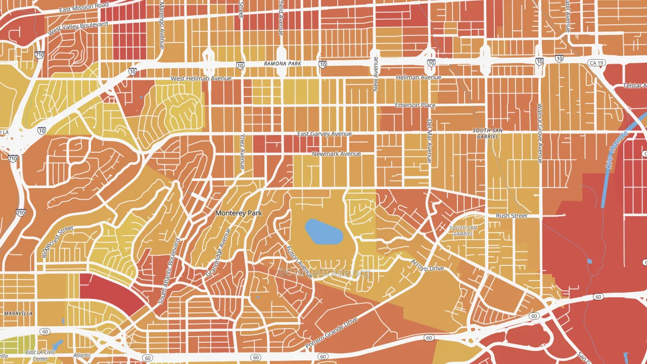 91755, CA Map of Vehicle Theft Rates