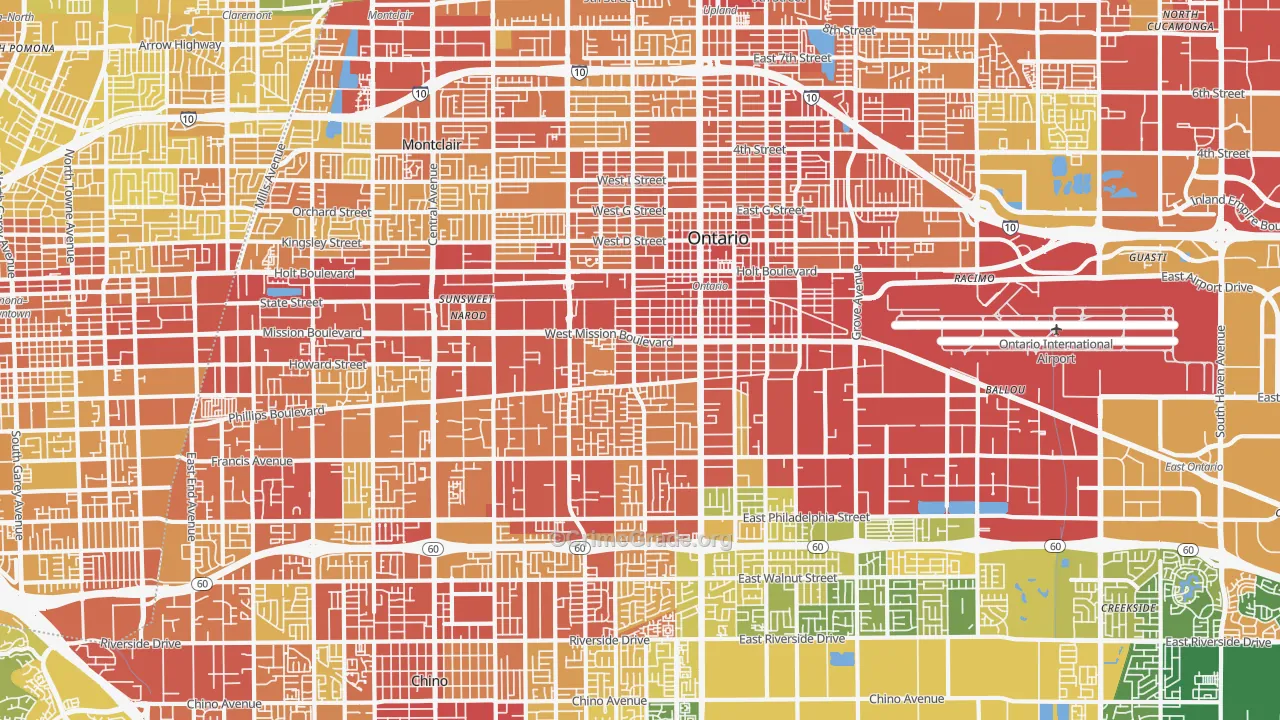 91762, CA Map of Vehicle Theft Rates