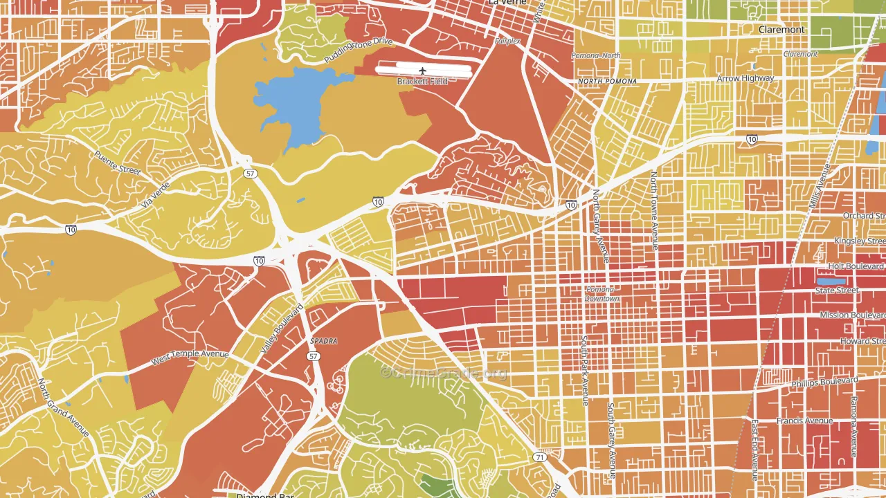 91768, CA Map of Vehicle Theft Rates