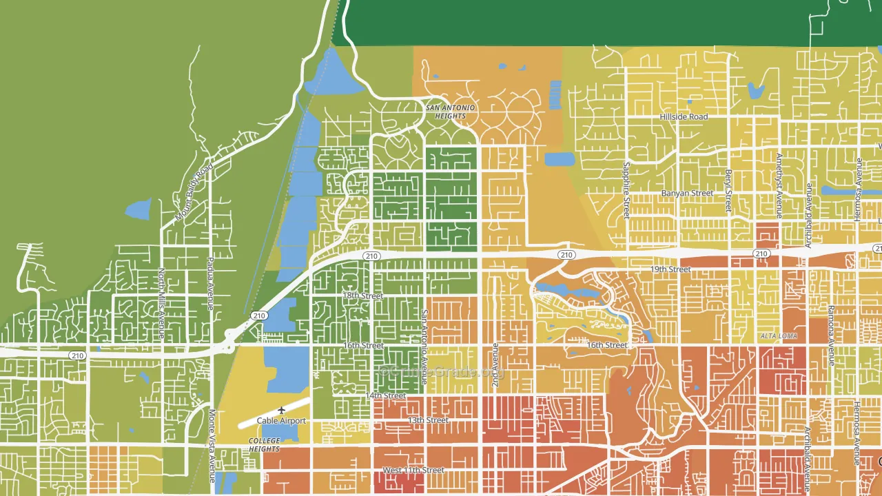 91784, CA Map of Vehicle Theft Rates