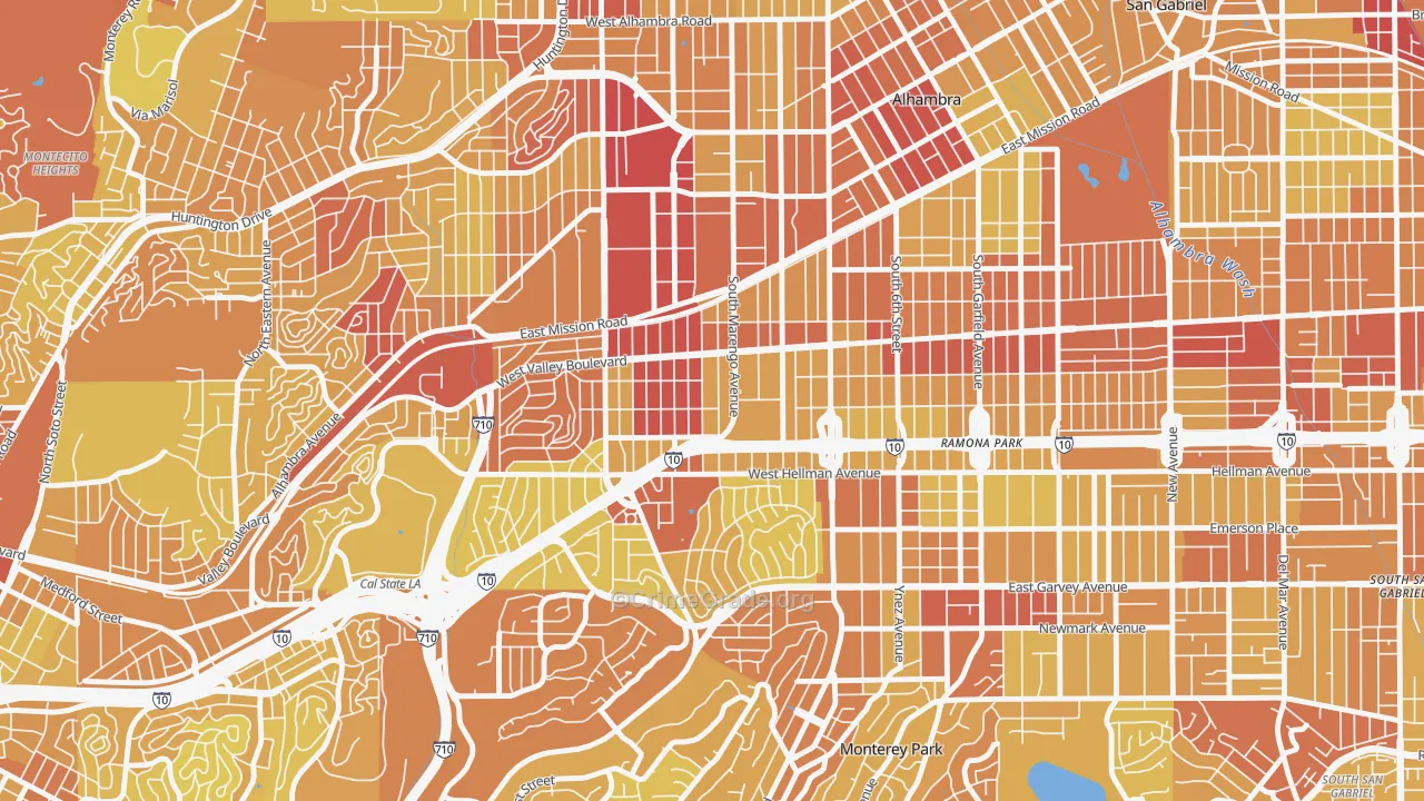 91803, CA Map of Vehicle Theft Rates