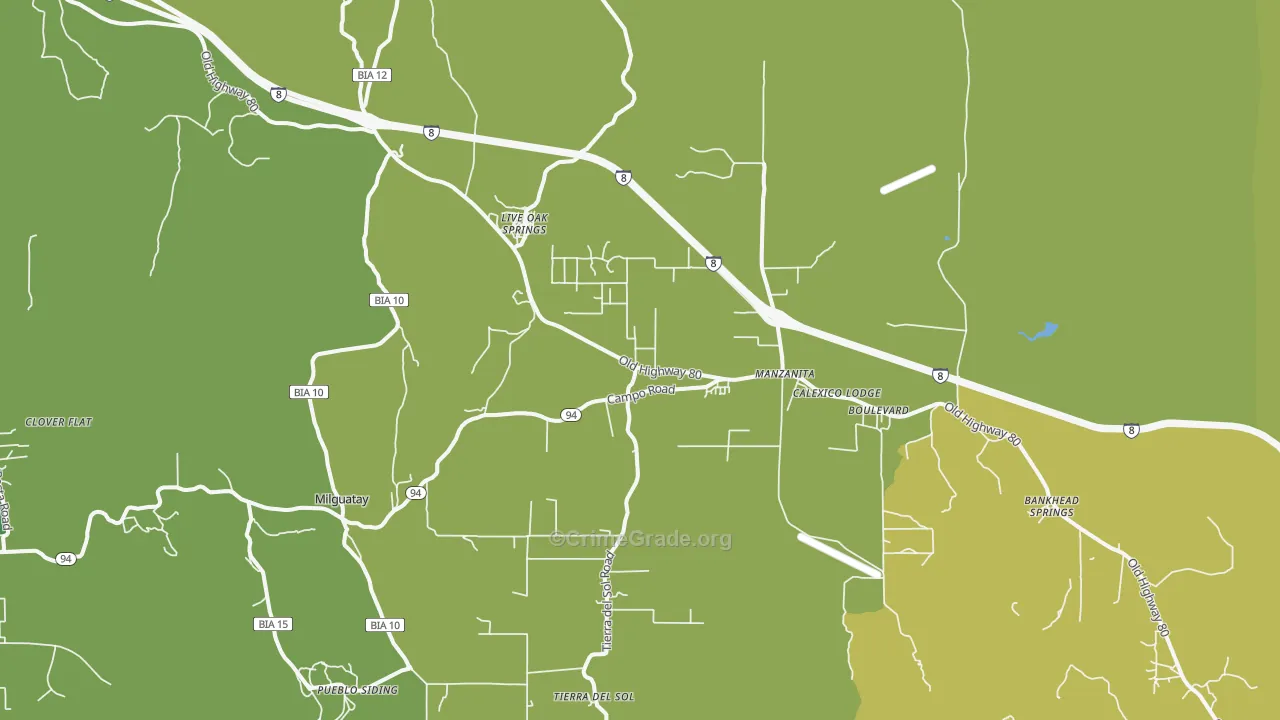 91905, CA Map of Vehicle Theft Rates