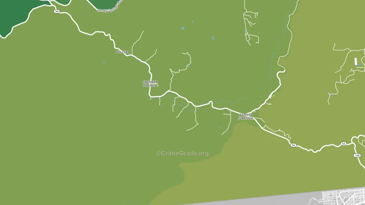 91917, CA Map of Vehicle Theft Rates