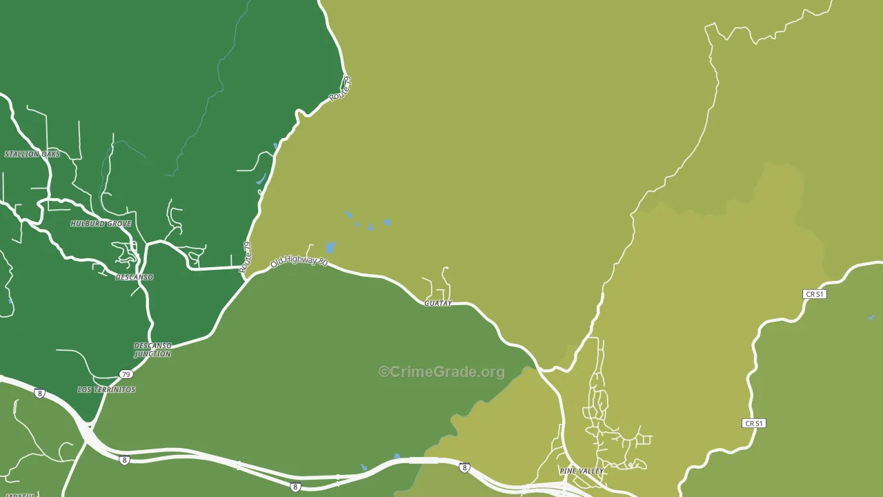 91931, CA Map of Vehicle Theft Rates
