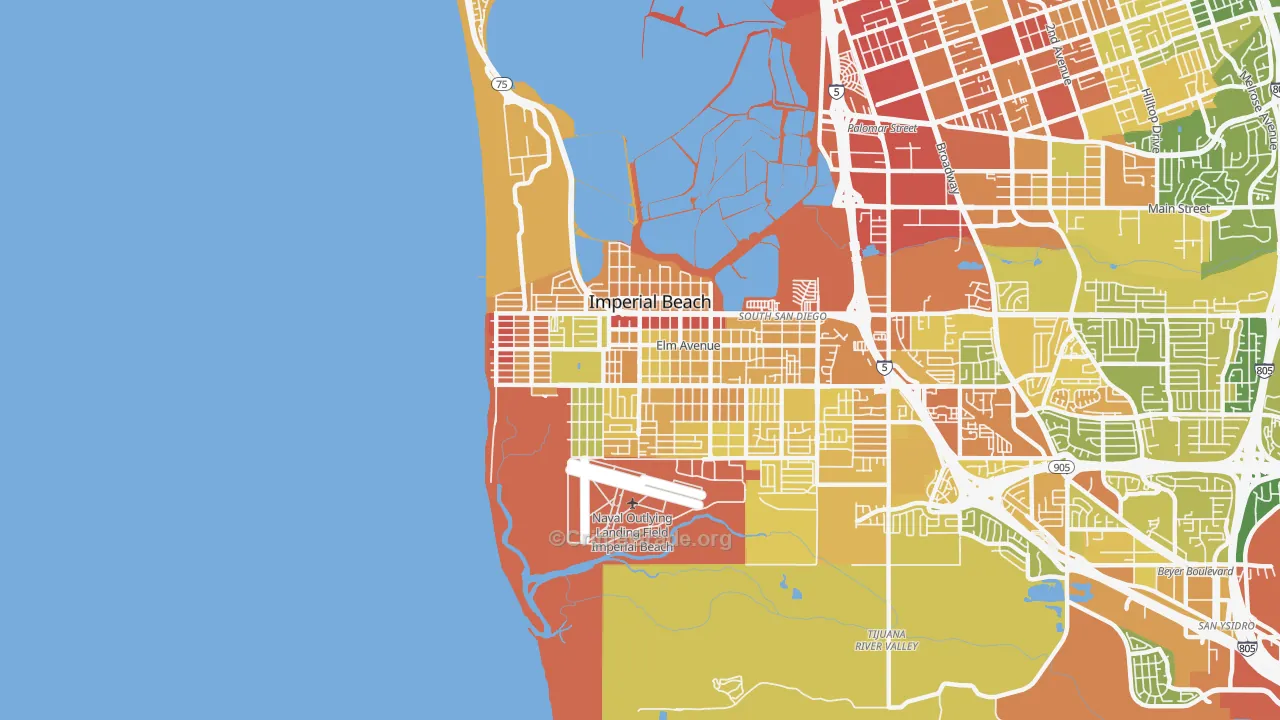 91932, CA Map of Vehicle Theft Rates