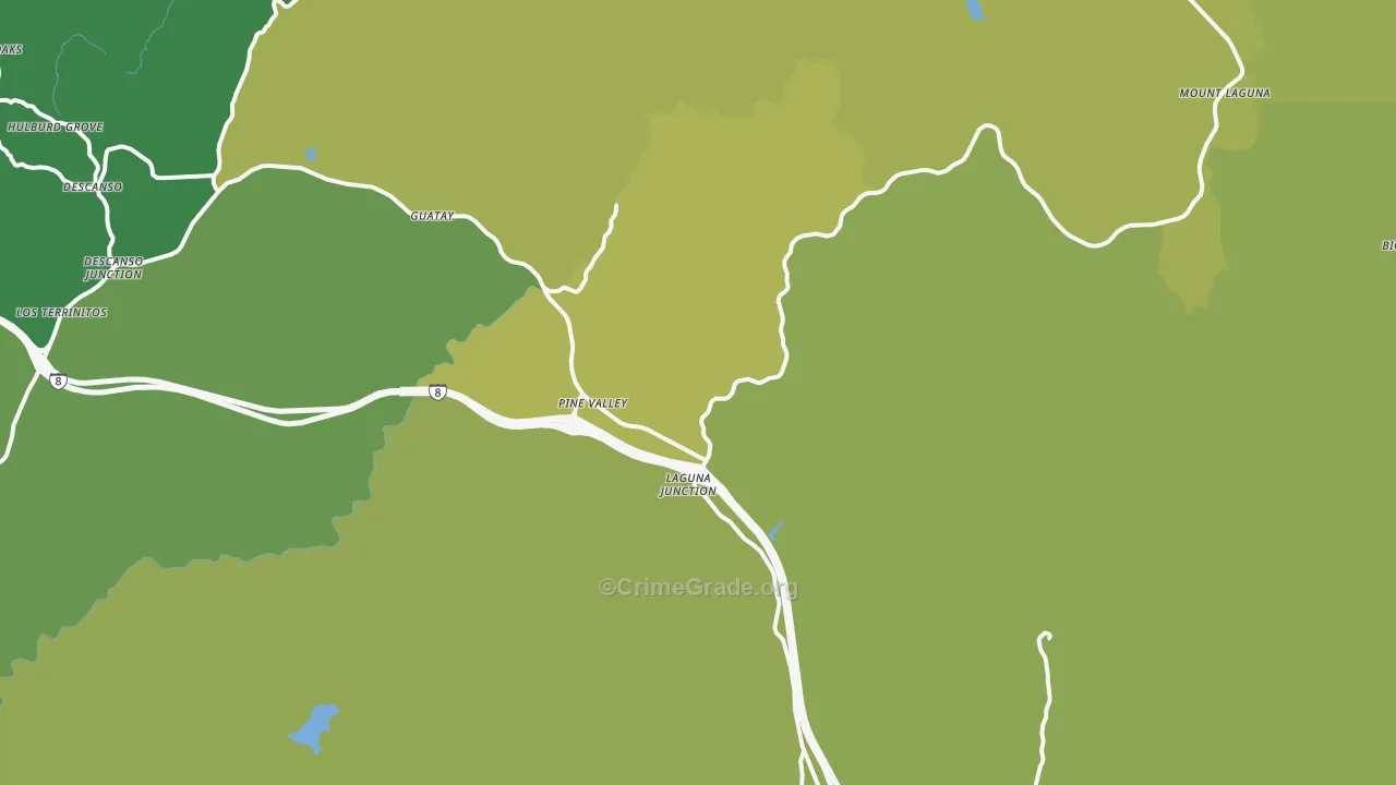 91962, CA Map of Vehicle Theft Rates