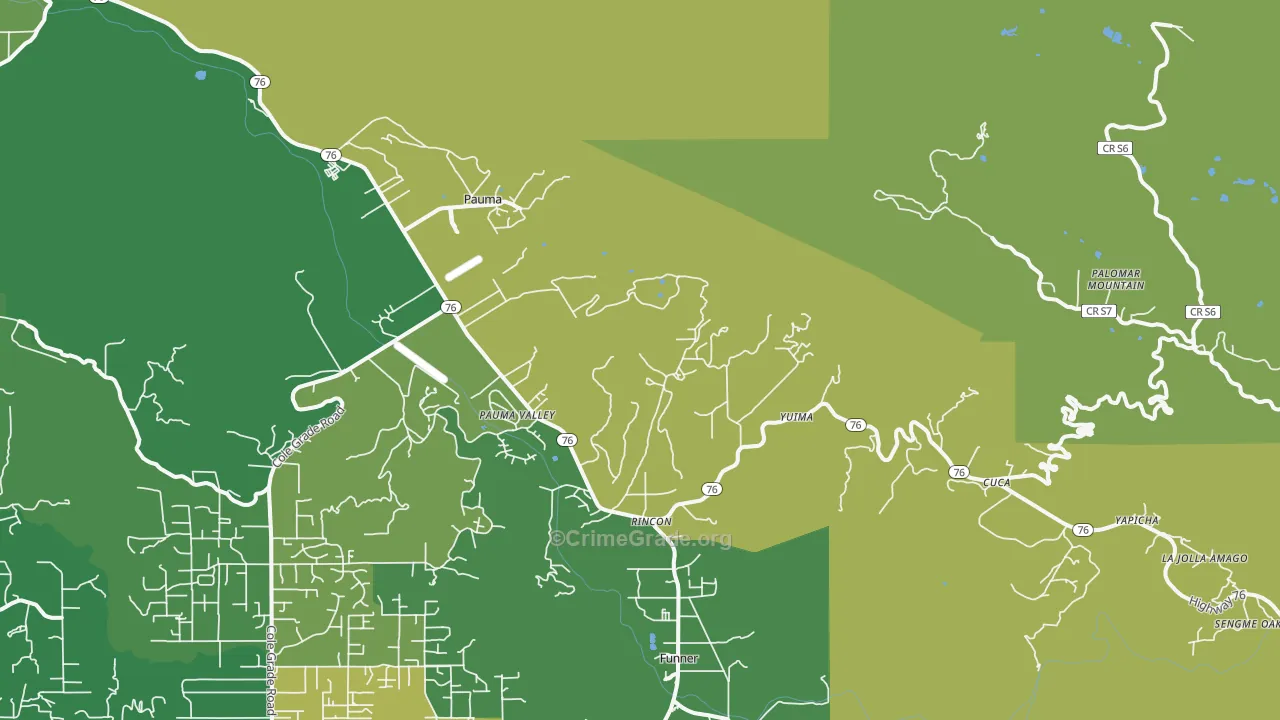 92061, CA Map of Vehicle Theft Rates