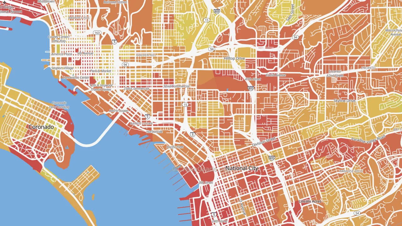 92113, CA Map of Vehicle Theft Rates