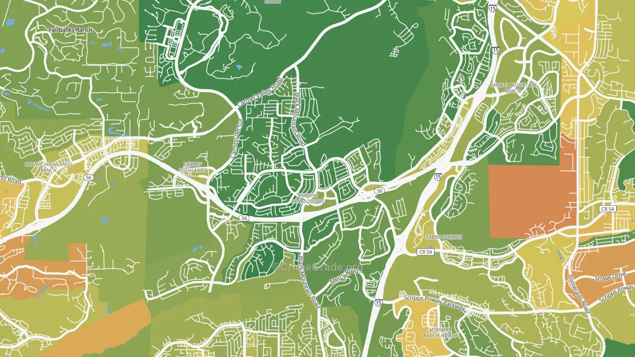 92129, CA Map of Vehicle Theft Rates