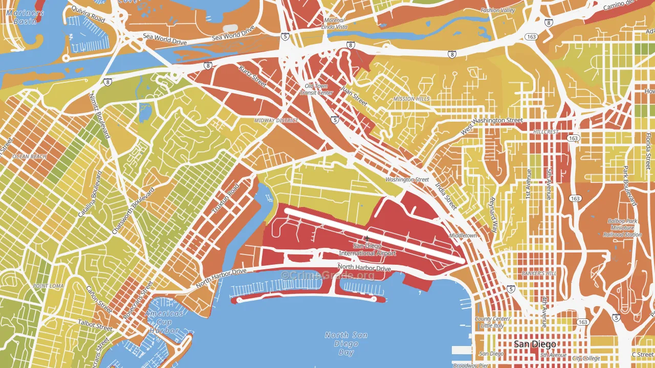 92140, CA Map of Vehicle Theft Rates