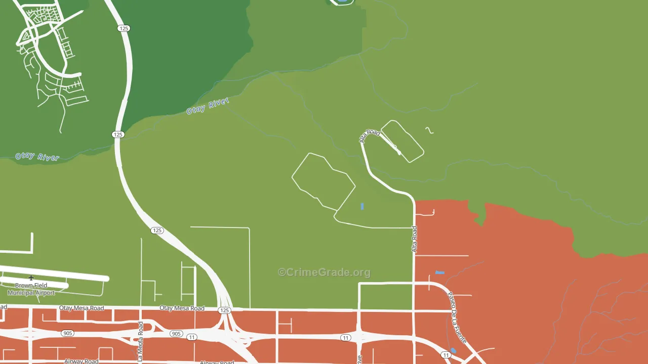 92179, CA Map of Vehicle Theft Rates