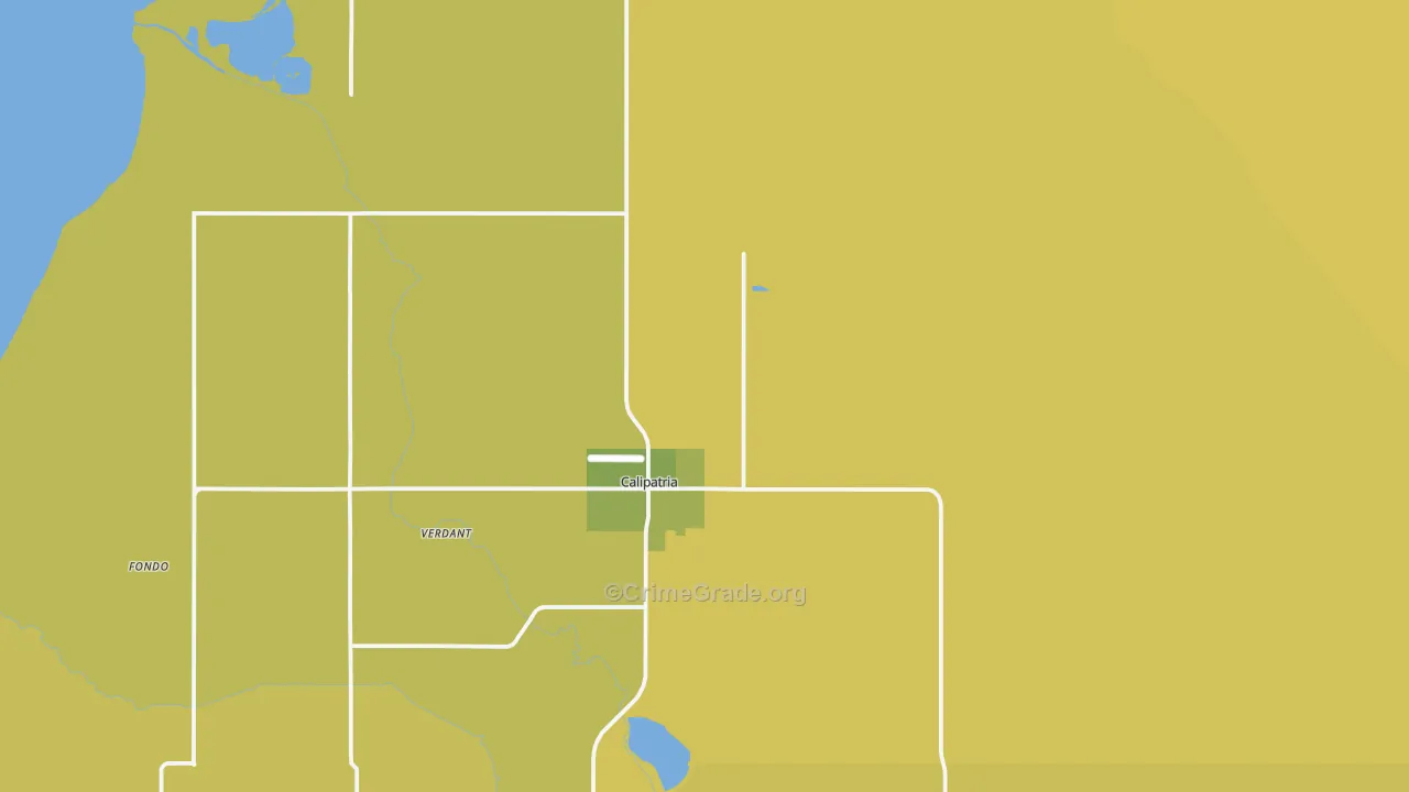 92233, CA Map of Vehicle Theft Rates