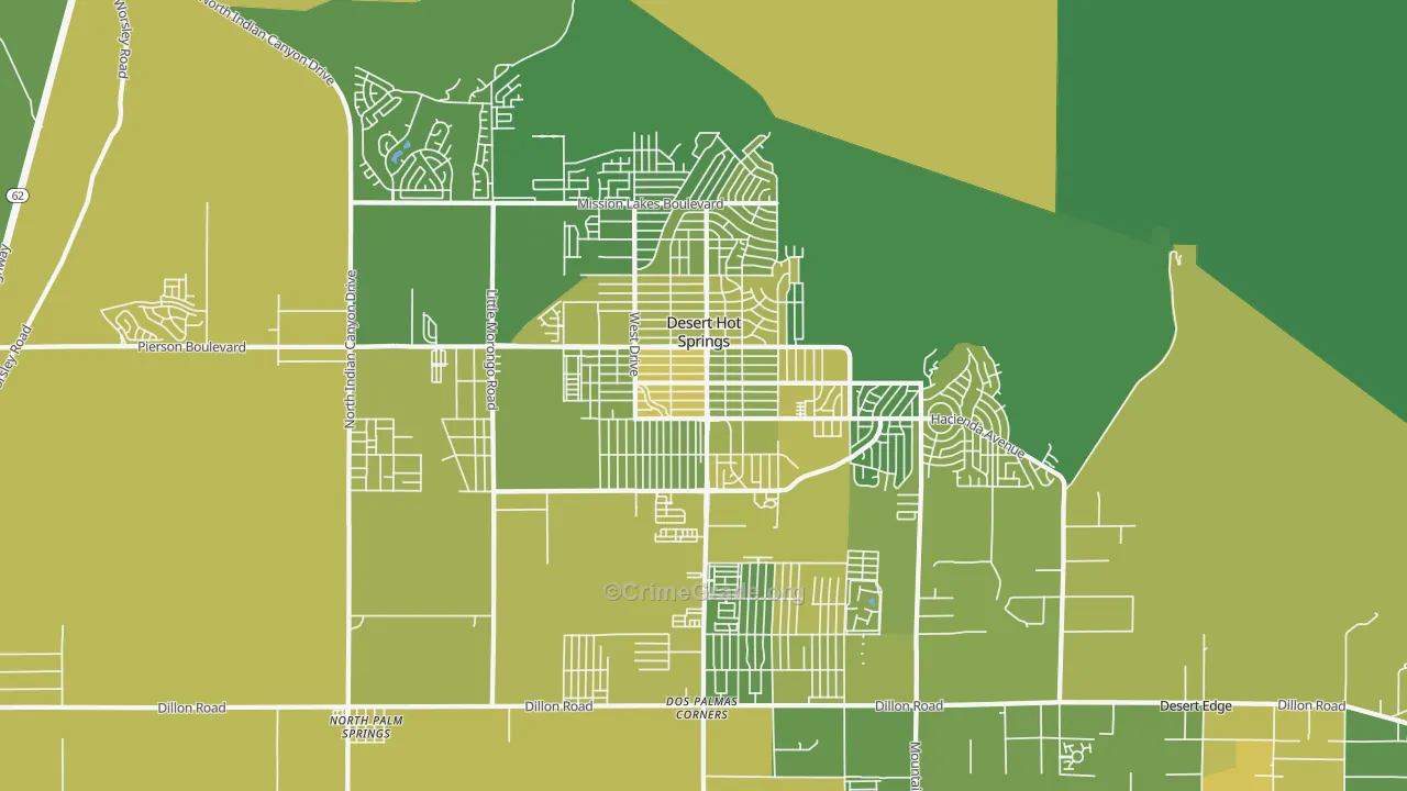 92240, CA Map of Vehicle Theft Rates