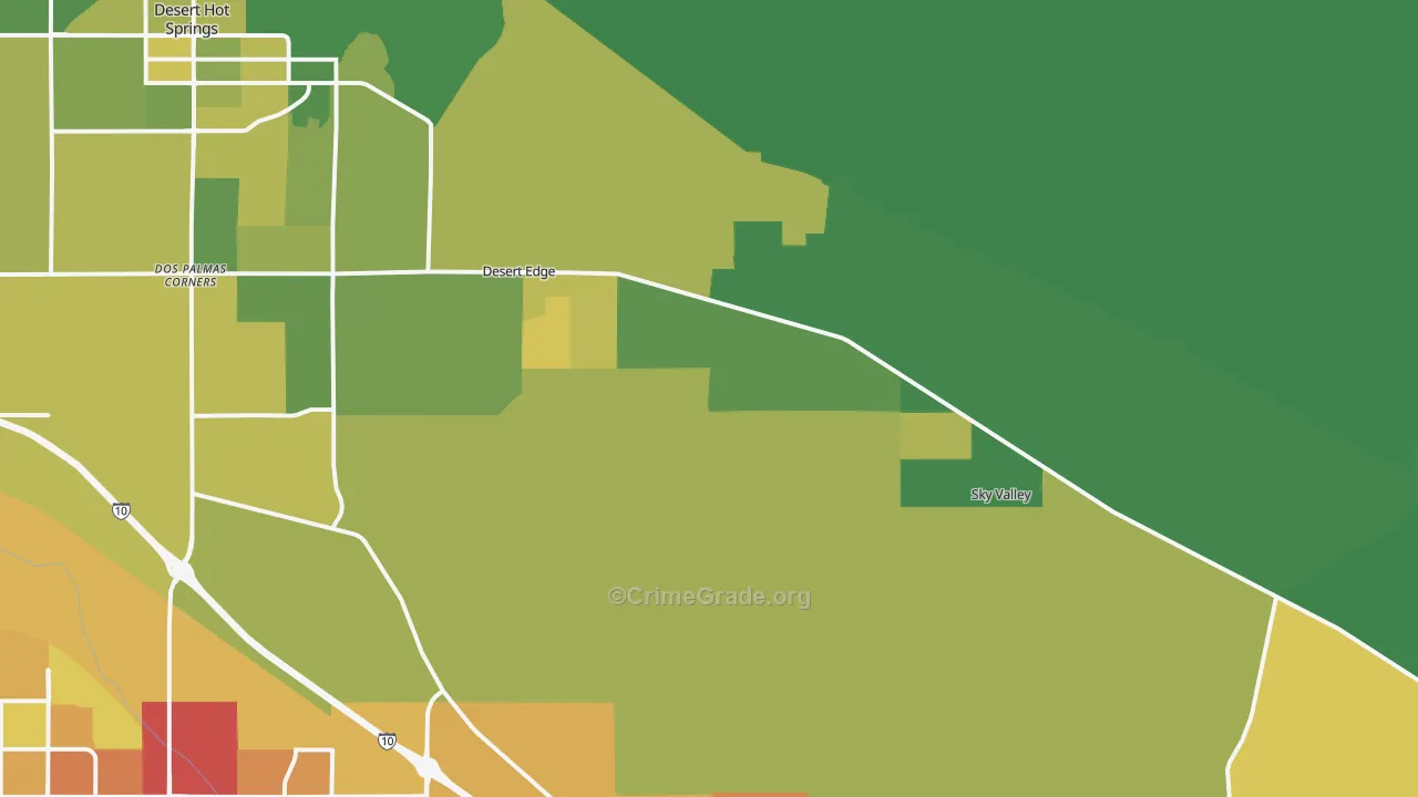 92241, CA Map of Vehicle Theft Rates