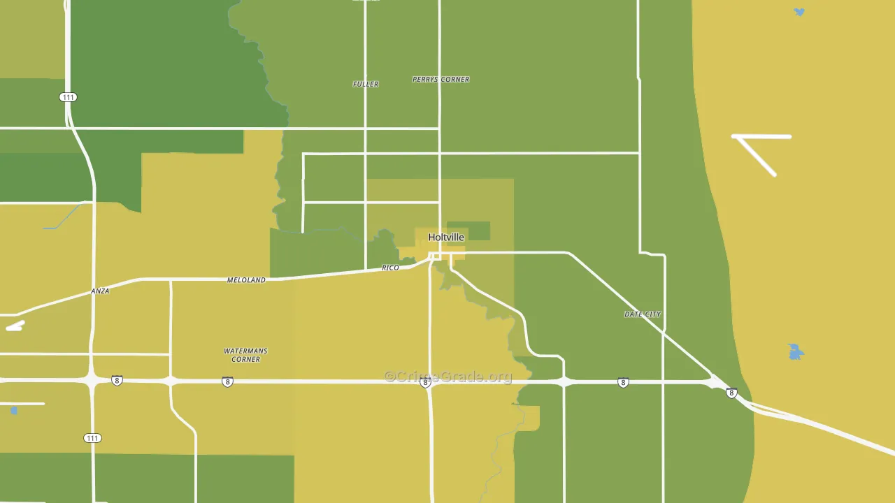92250, CA Map of Vehicle Theft Rates