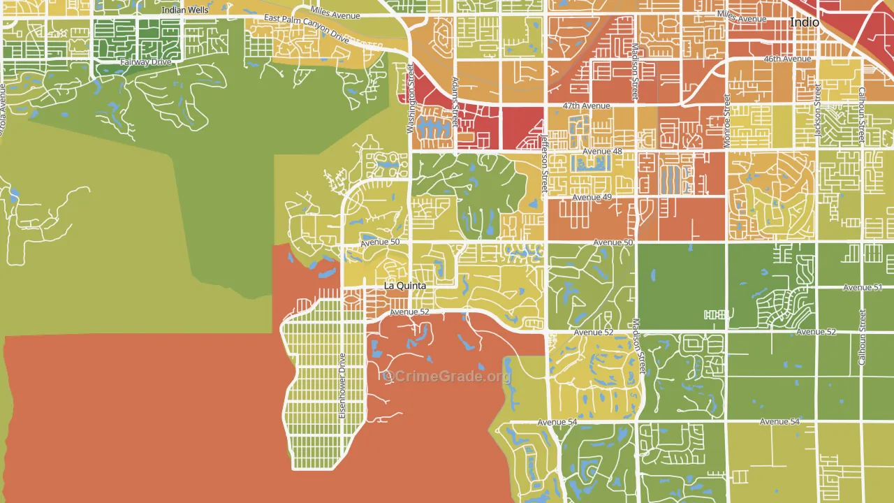92253, CA Map of Vehicle Theft Rates