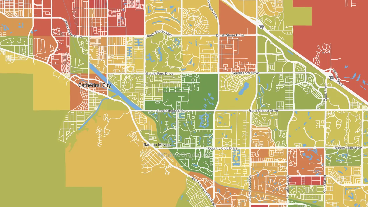 92270, CA Map of Vehicle Theft Rates