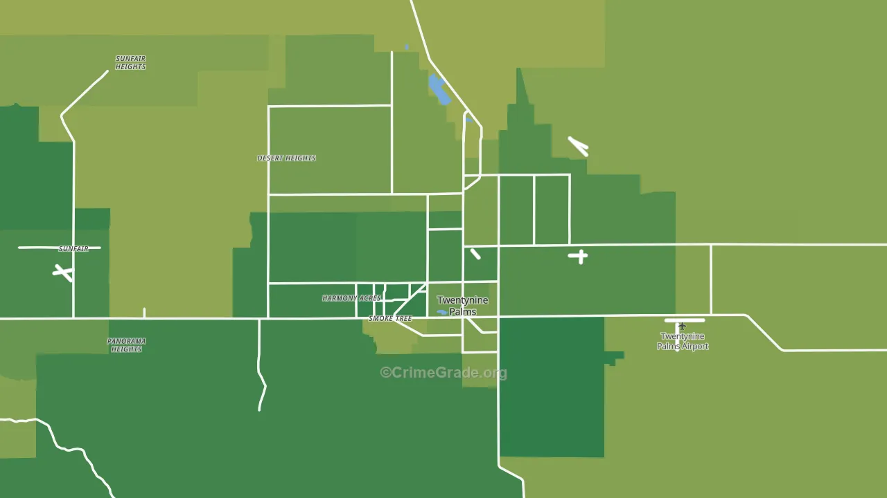 92277, CA Map of Vehicle Theft Rates