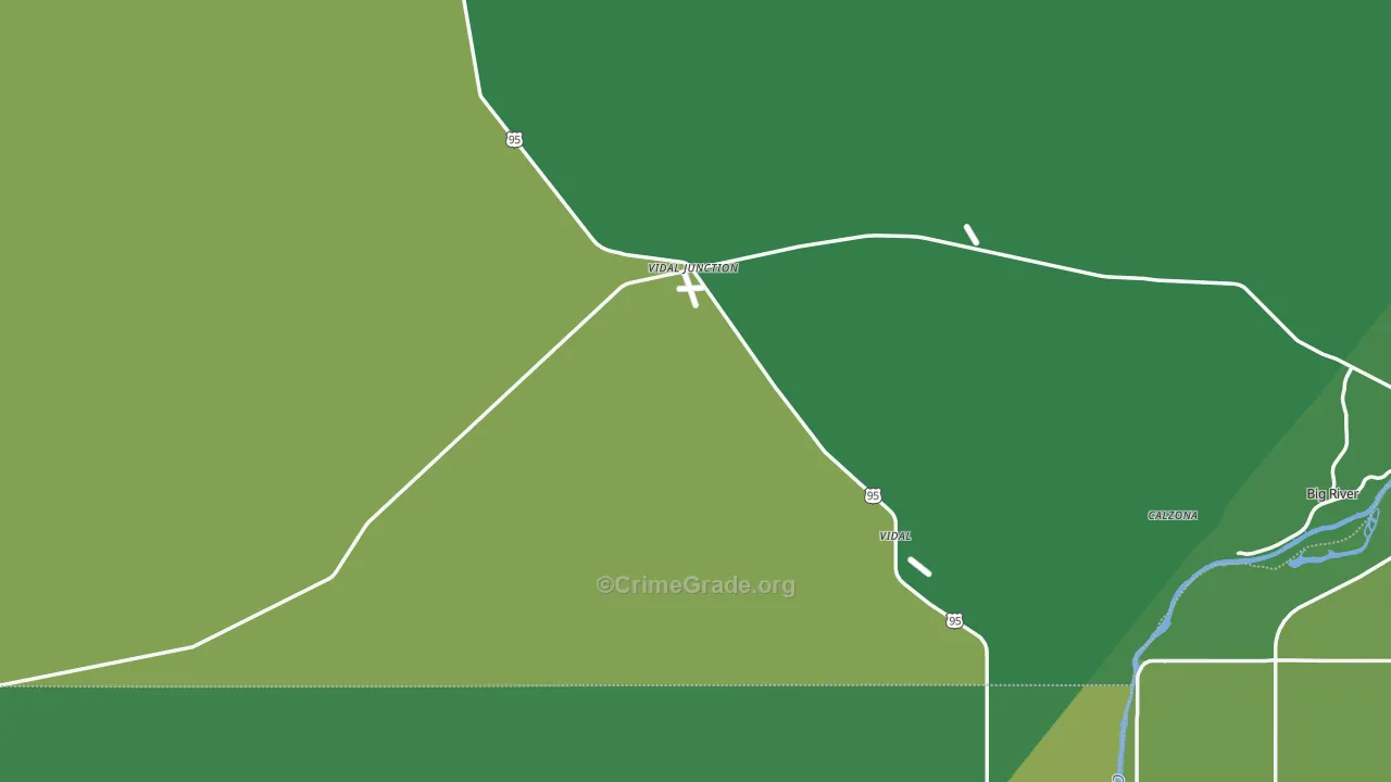 92280, CA Map of Vehicle Theft Rates