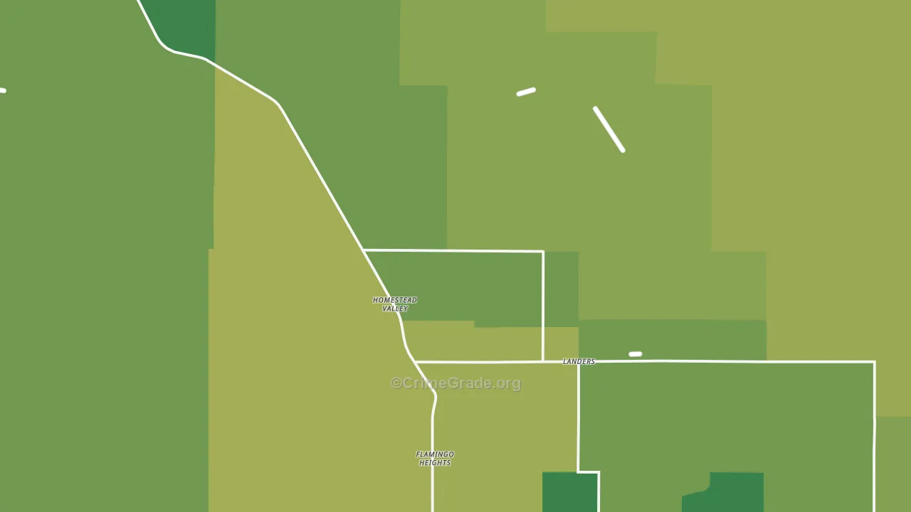 92285, CA Map of Vehicle Theft Rates