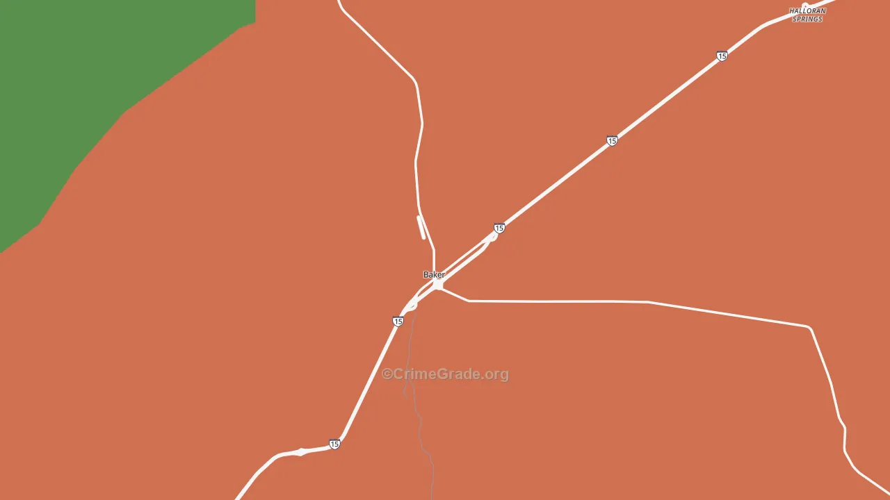 92309, CA Map of Vehicle Theft Rates
