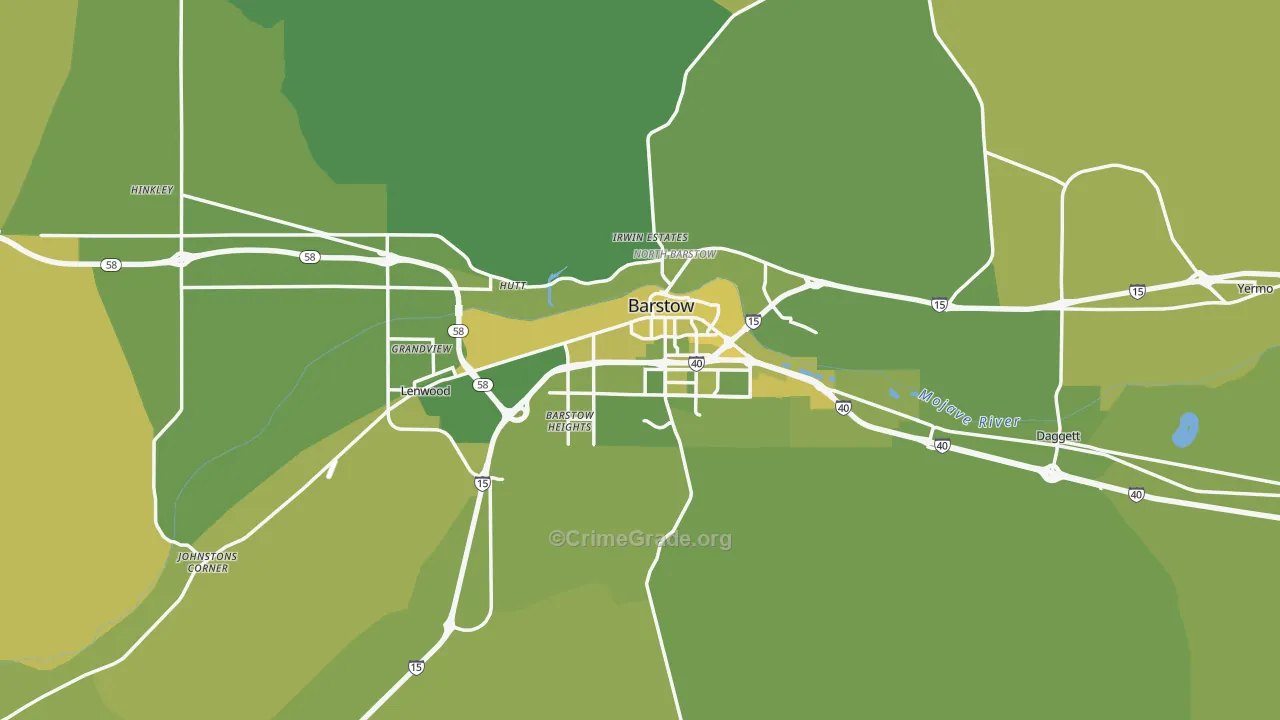 92311, CA Map of Vehicle Theft Rates